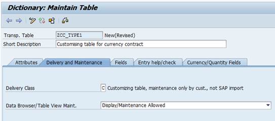 Defining Customising Table In Sap Abap, What Is Custom Table In Sap